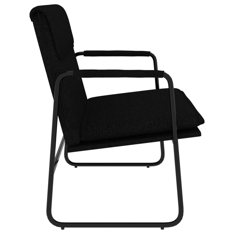 Bankje 100x64x80 cm stof zwart