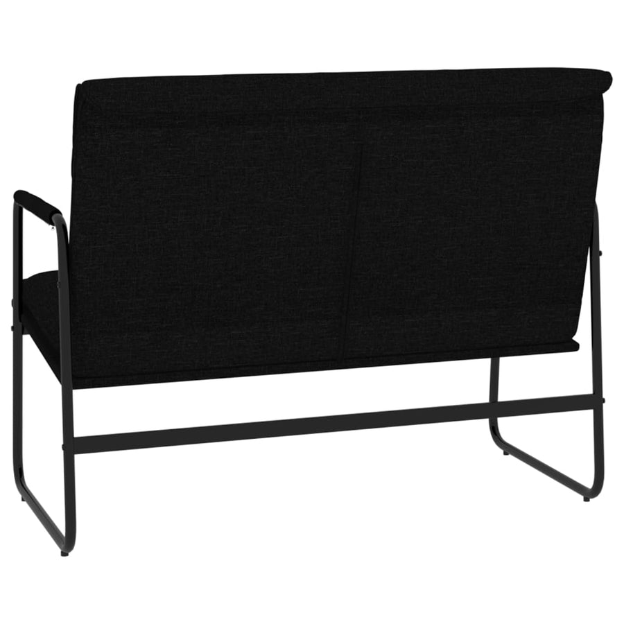 Bankje 100x64x80 cm stof zwart