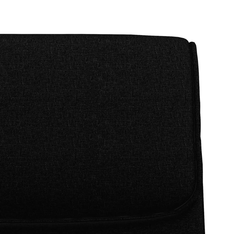 Bankje 100x64x80 cm stof zwart