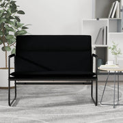 Bankje 100x64x80 cm stof zwart