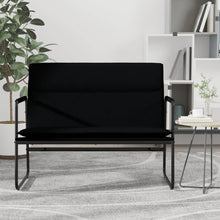 Bankje 100x64x80 cm stof zwart