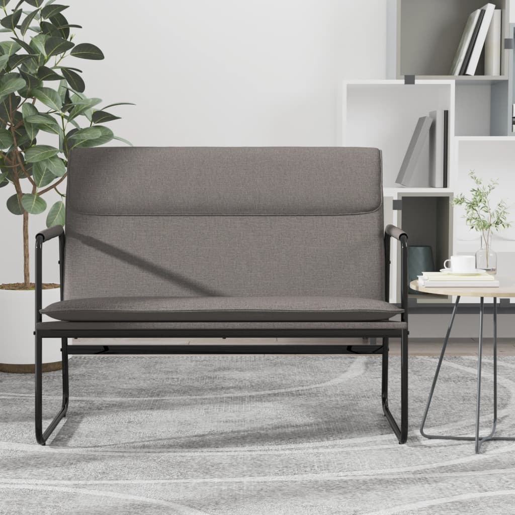 Bankje 100x64x80 cm stof taupe