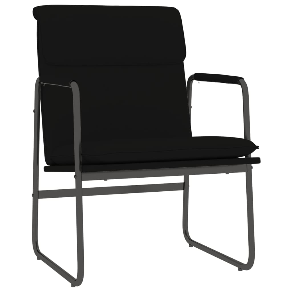 Loungestoel 55x64x80 cm kunstleer zwart