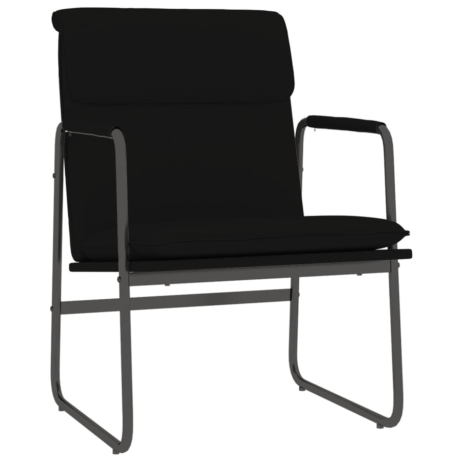 Loungestoel 55x64x80 cm kunstleer zwart