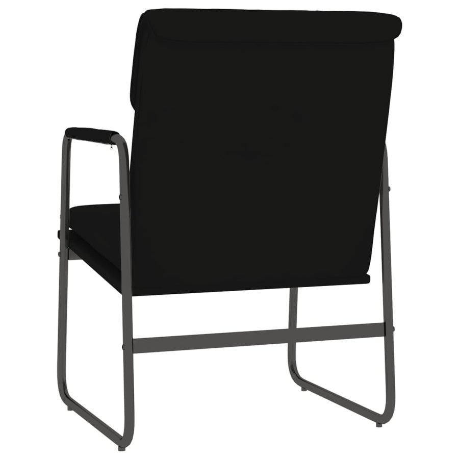 Loungestoel 55x64x80 cm kunstleer zwart
