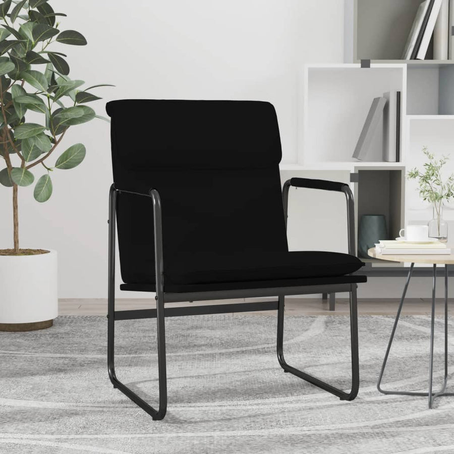 Loungestoel 55x64x80 cm kunstleer zwart