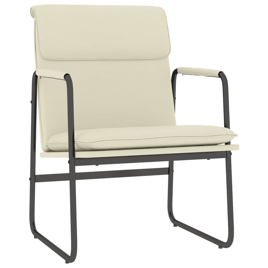 Loungestoel 55x64x80 cm kunstleer crèmekleurig