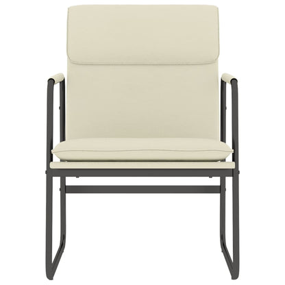 Loungestoel 55x64x80 cm kunstleer crèmekleurig