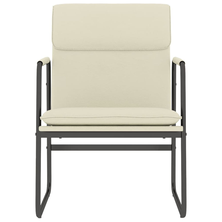Loungestoel 55x64x80 cm kunstleer crèmekleurig