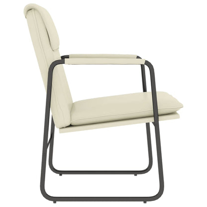 Loungestoel 55x64x80 cm kunstleer crèmekleurig