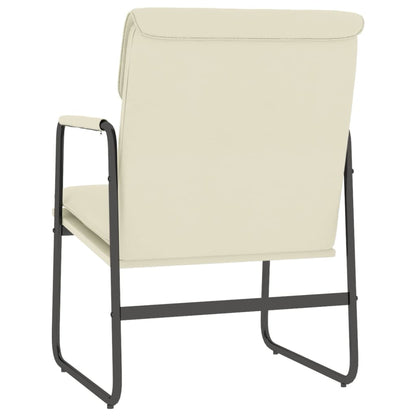 Loungestoel 55x64x80 cm kunstleer crèmekleurig