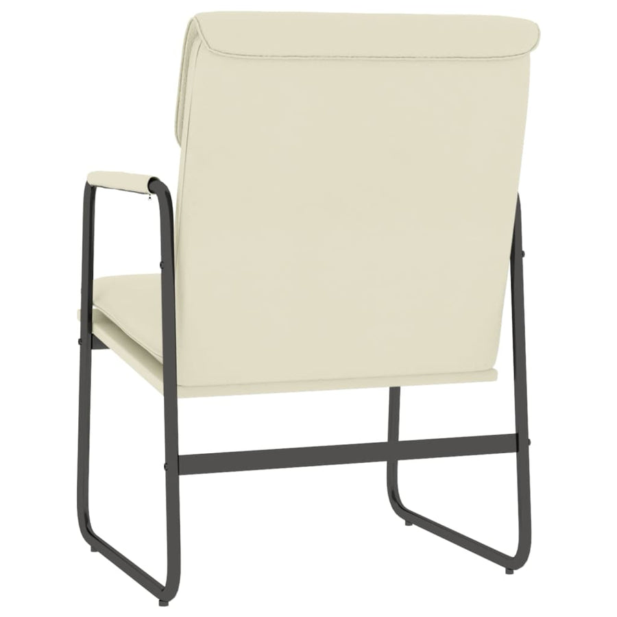 Loungestoel 55x64x80 cm kunstleer crèmekleurig