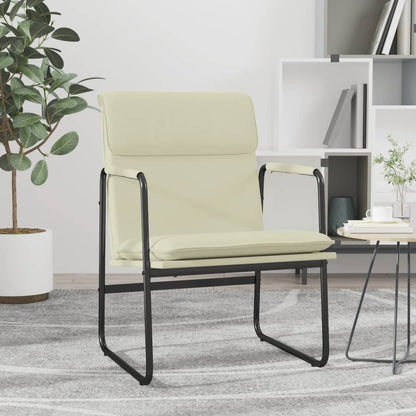 Loungestoel 55x64x80 cm kunstleer crèmekleurig