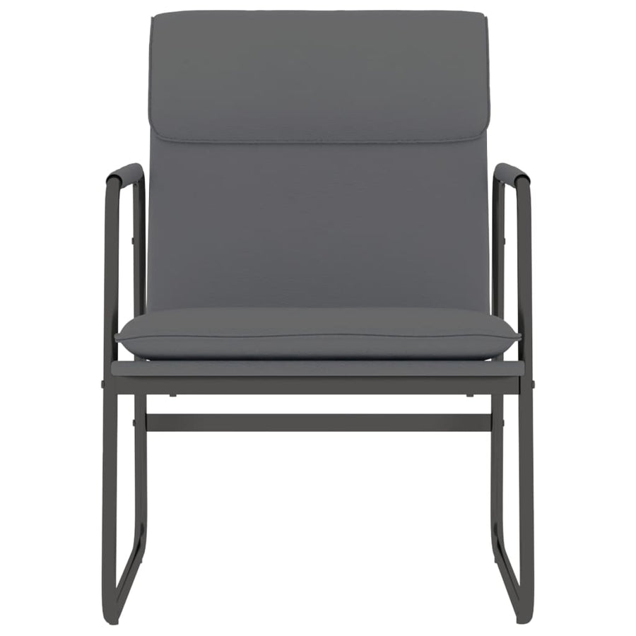 Loungestoel 55x64x80 cm kunstleer grijs