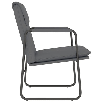 Loungestoel 55x64x80 cm kunstleer grijs