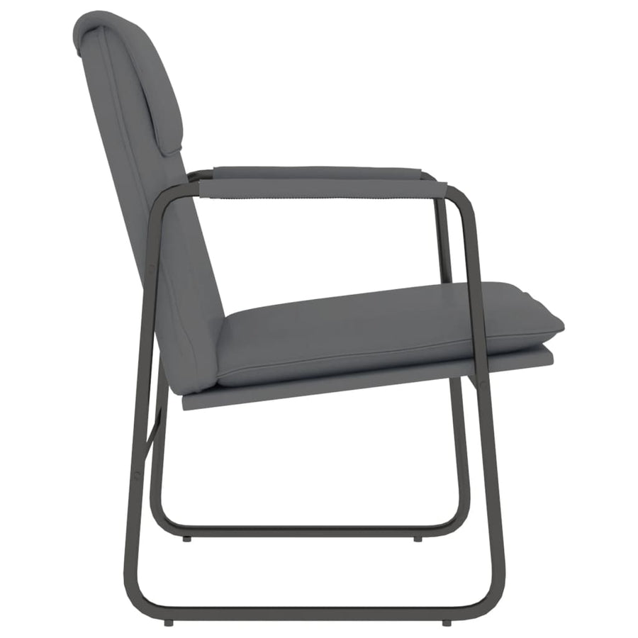 Loungestoel 55x64x80 cm kunstleer grijs