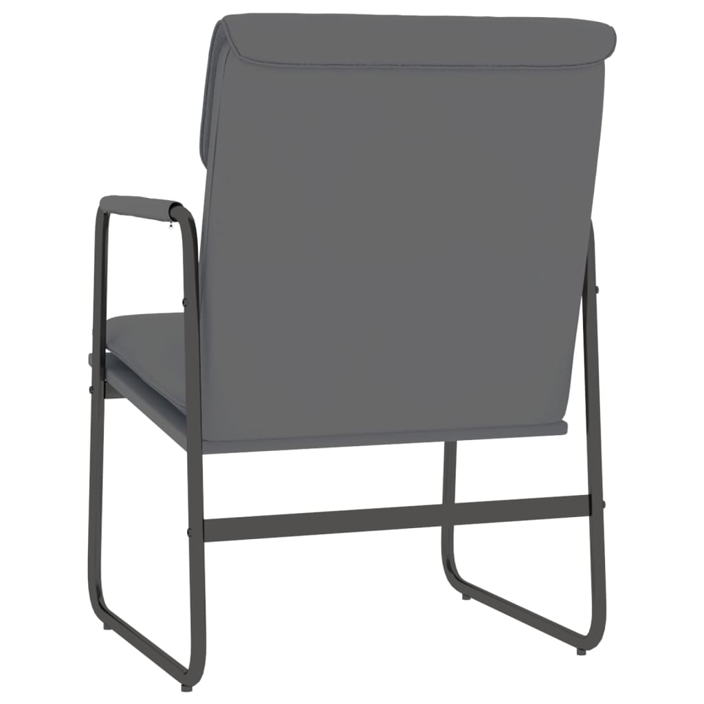 Loungestoel 55x64x80 cm kunstleer grijs