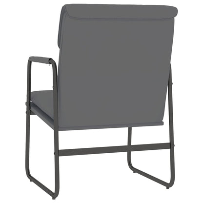 Loungestoel 55x64x80 cm kunstleer grijs
