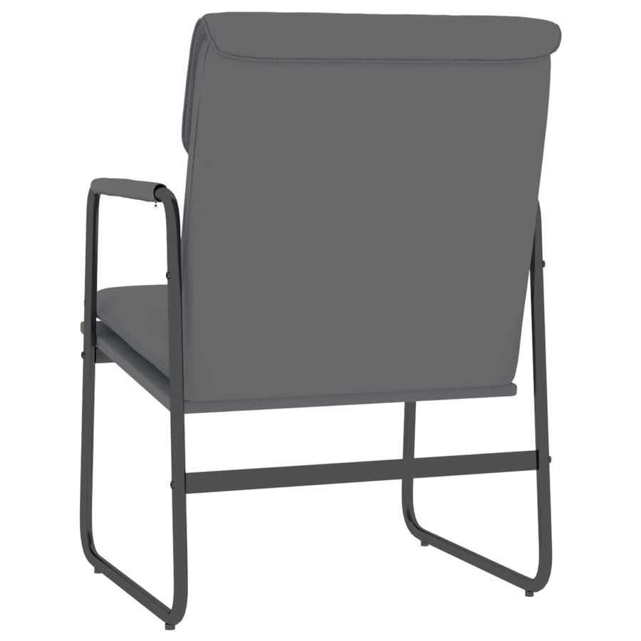 Loungestoel 55x64x80 cm kunstleer grijs
