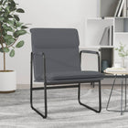 Lounge chair 55x64x80 cm faux leather grey