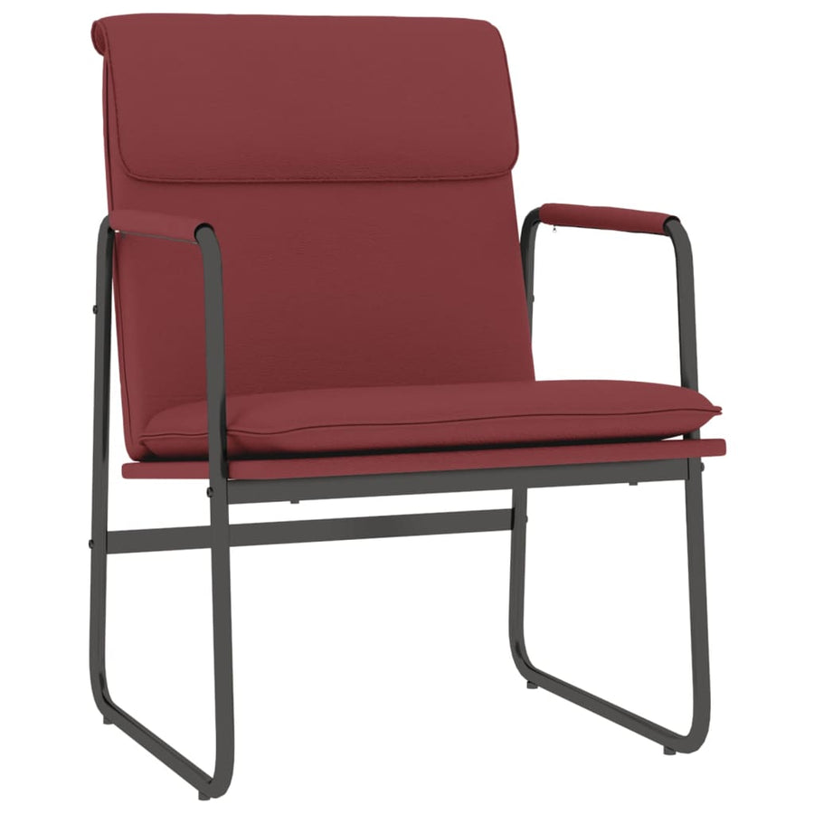 Loungestoel 55x64x80 cm kunstleer wijnrood