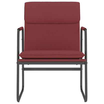 Loungestoel 55x64x80 cm kunstleer wijnrood