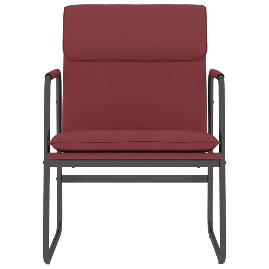 Loungestoel 55x64x80 cm kunstleer wijnrood