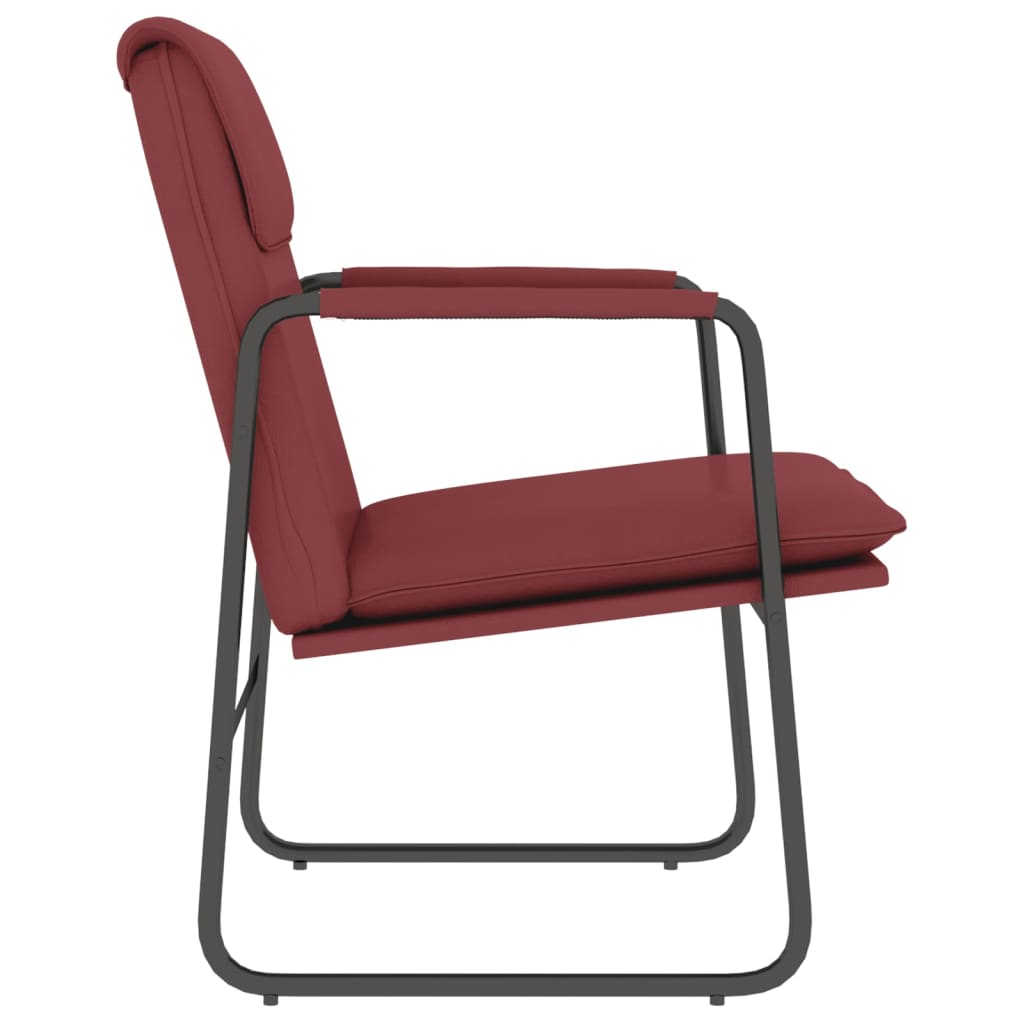 Loungestoel 55x64x80 cm kunstleer wijnrood