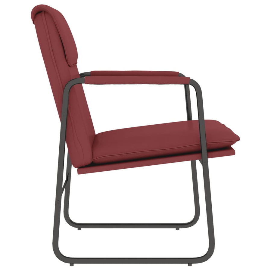 Loungestoel 55x64x80 cm kunstleer wijnrood