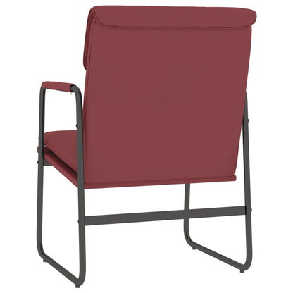 Loungestoel 55x64x80 cm kunstleer wijnrood