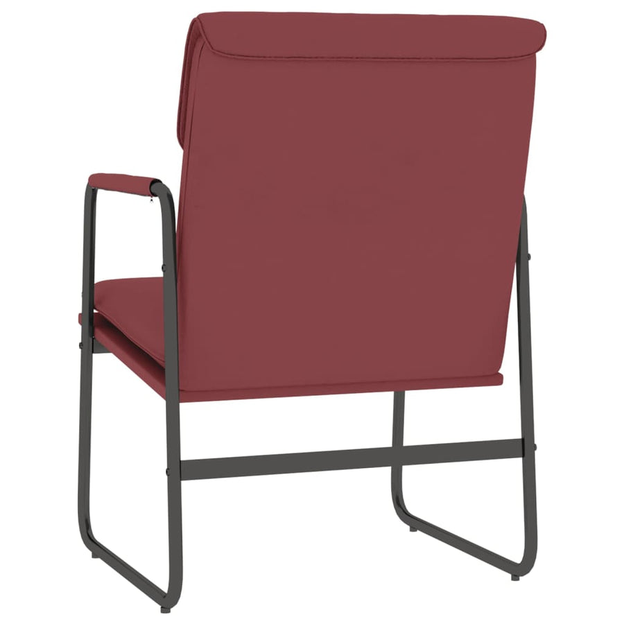 Loungestoel 55x64x80 cm kunstleer wijnrood