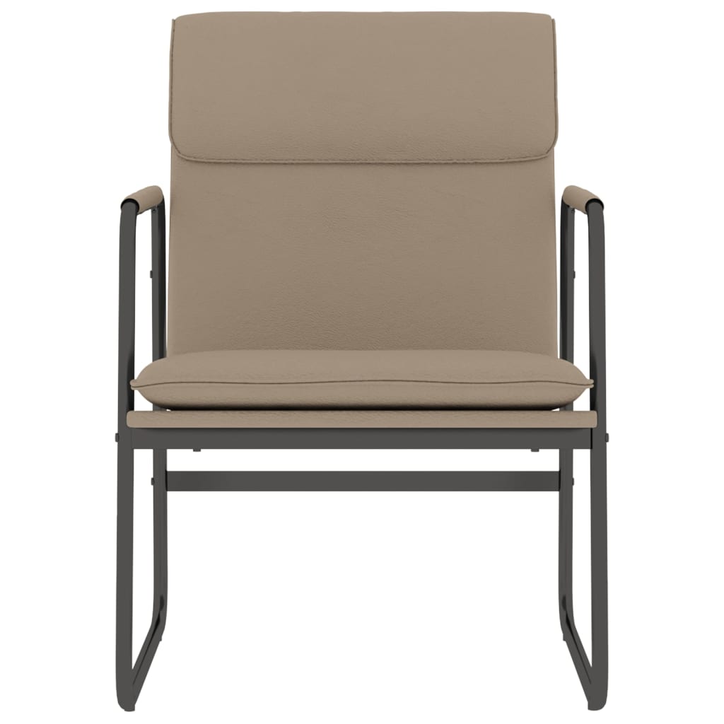Loungestoel 55x64x80 cm kunstleer cappuccinokleurig