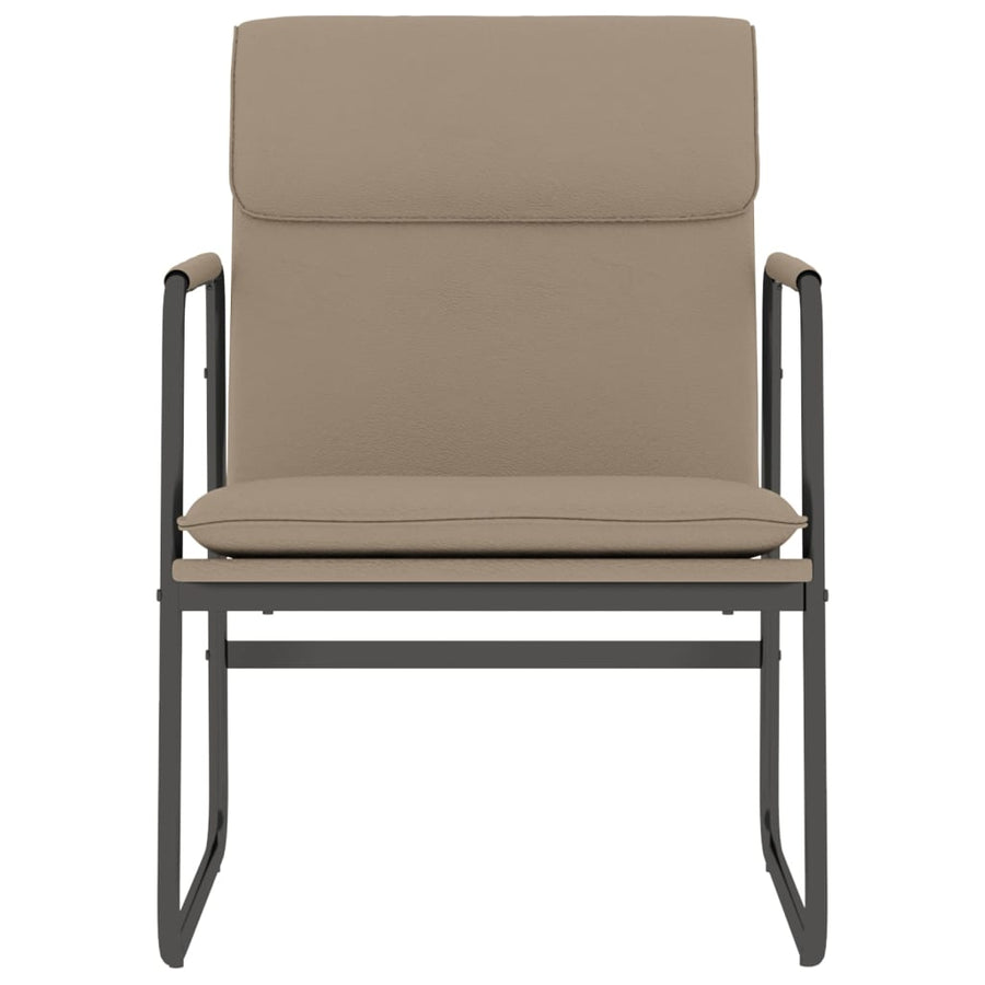 Loungestoel 55x64x80 cm kunstleer cappuccinokleurig