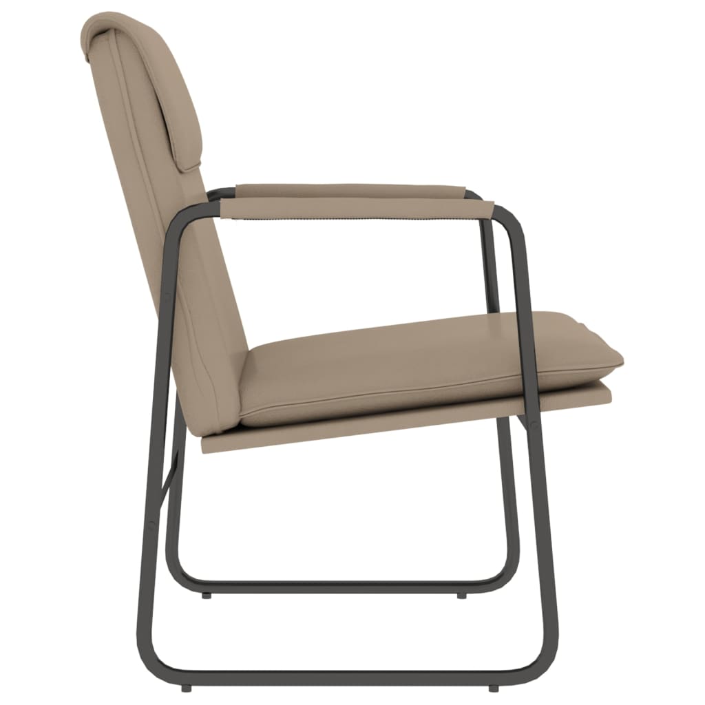 Loungestoel 55x64x80 cm kunstleer cappuccinokleurig