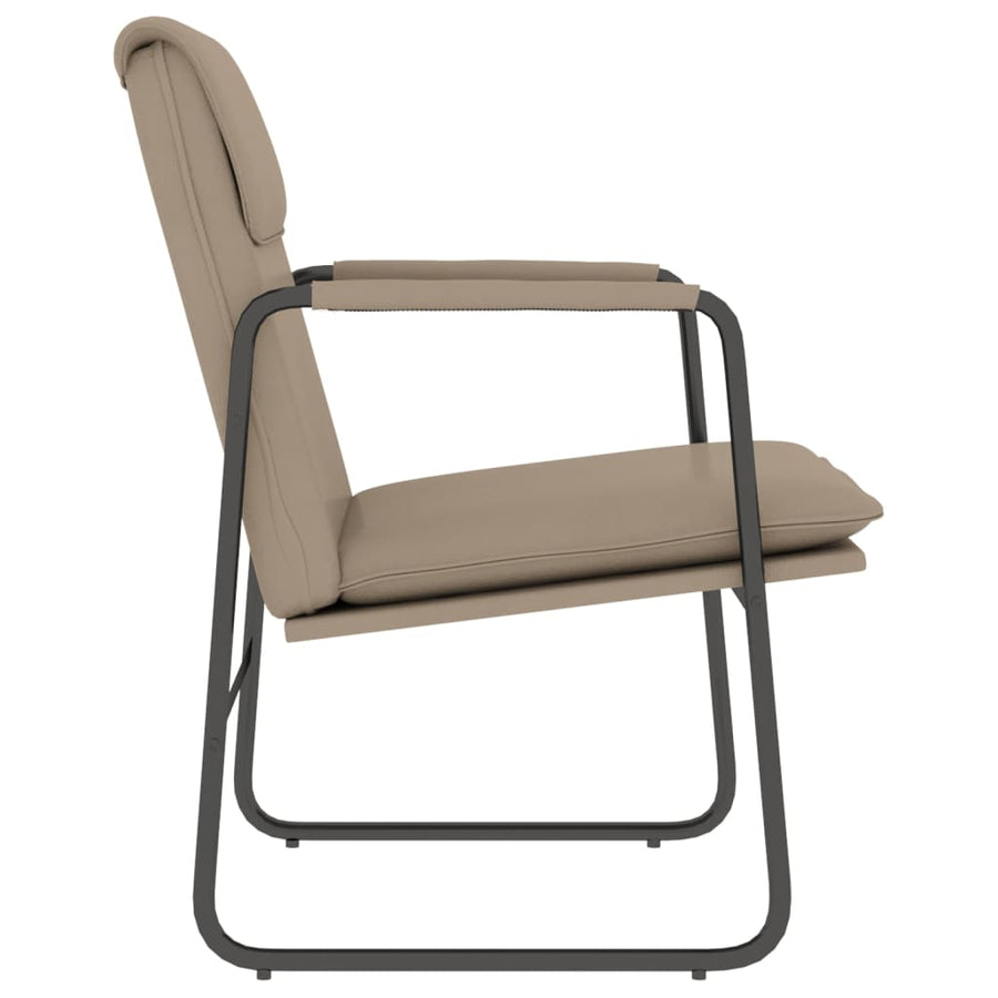 Loungestoel 55x64x80 cm kunstleer cappuccinokleurig