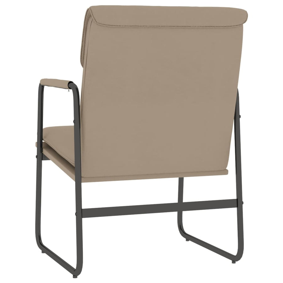 Loungestoel 55x64x80 cm kunstleer cappuccinokleurig