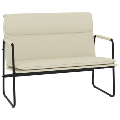 Bankje 100x64x80 cm kunstleer crèmekleurig