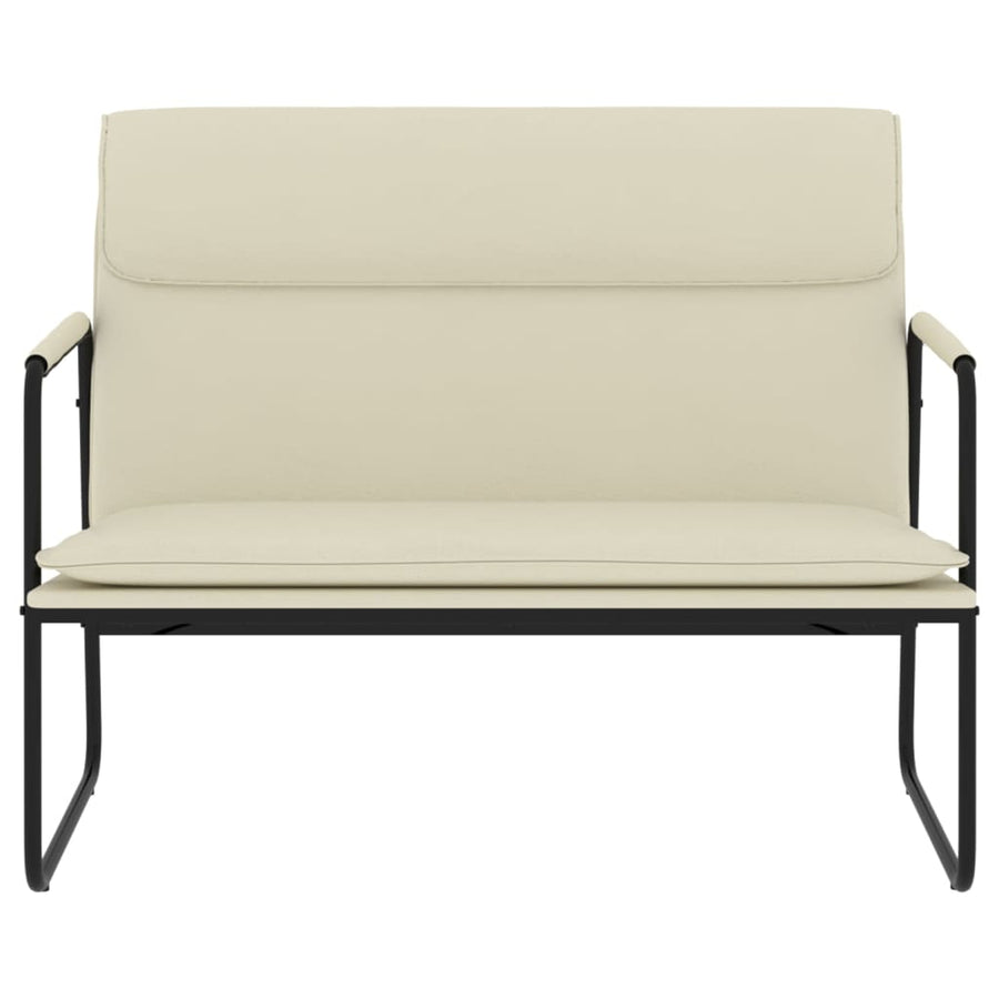 Bankje 100x64x80 cm kunstleer crèmekleurig