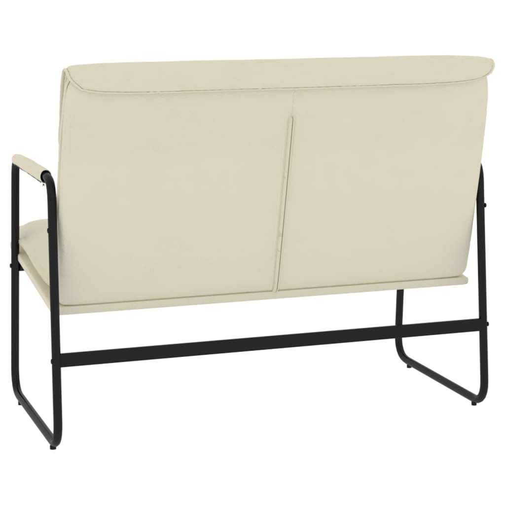 Bankje 100x64x80 cm kunstleer crèmekleurig