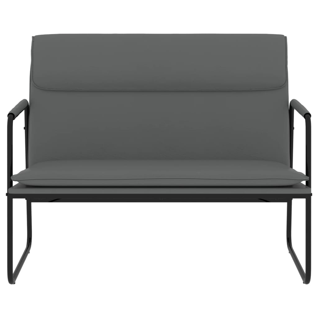 Bankje 100x64x80 cm kunstleer grijs