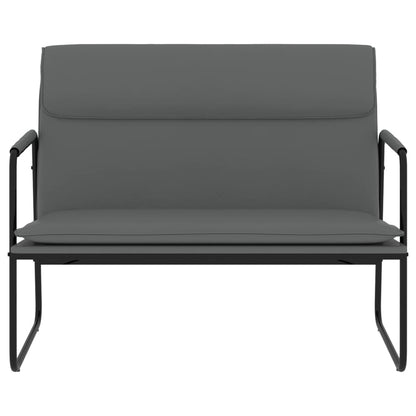Bankje 100x64x80 cm kunstleer grijs