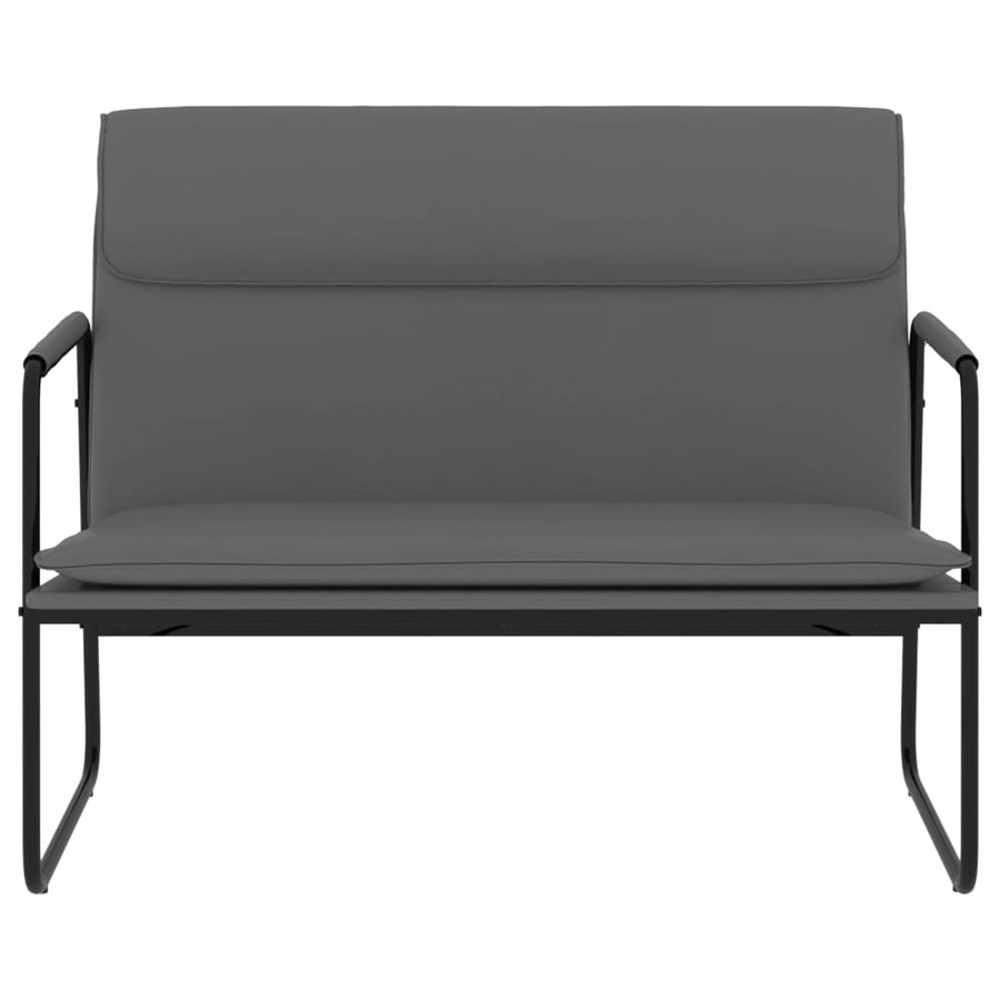 Bankje 100x64x80 cm kunstleer grijs