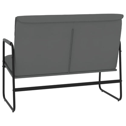 Bankje 100x64x80 cm kunstleer grijs