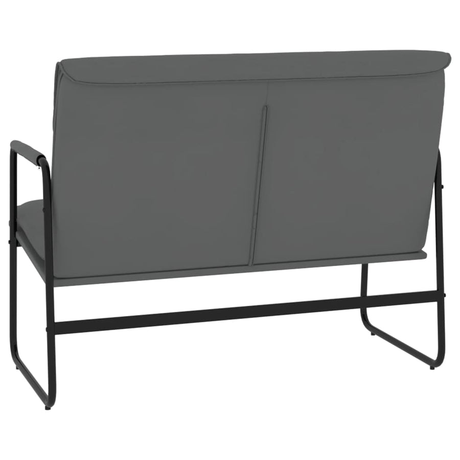 Bankje 100x64x80 cm kunstleer grijs
