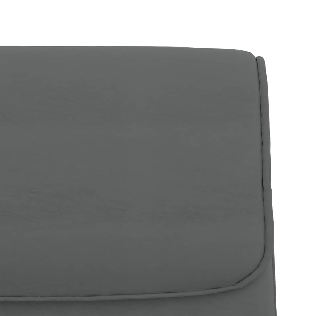 Bankje 100x64x80 cm kunstleer grijs