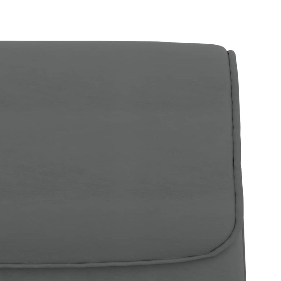 Bankje 100x64x80 cm kunstleer grijs