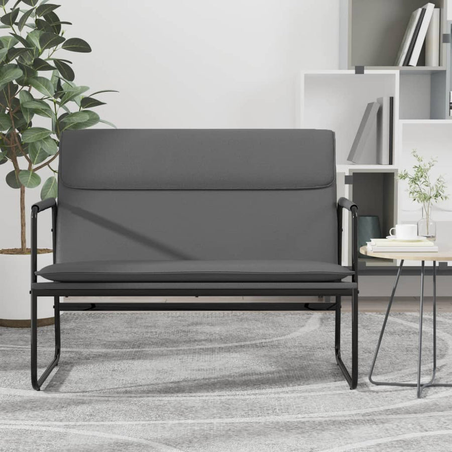 Bankje 100x64x80 cm kunstleer grijs