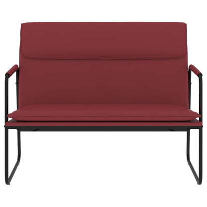 Bankje 100x64x80 cm kunstleer wijnrood