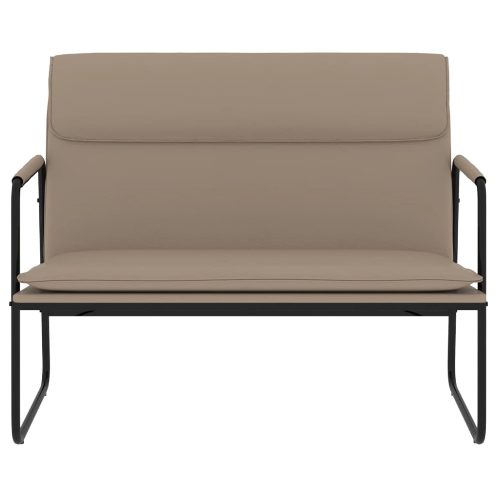 Bankje 100x64x80 cm kunstleer cappuccinokleurig