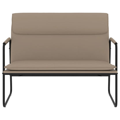 Bankje 100x64x80 cm kunstleer cappuccinokleurig